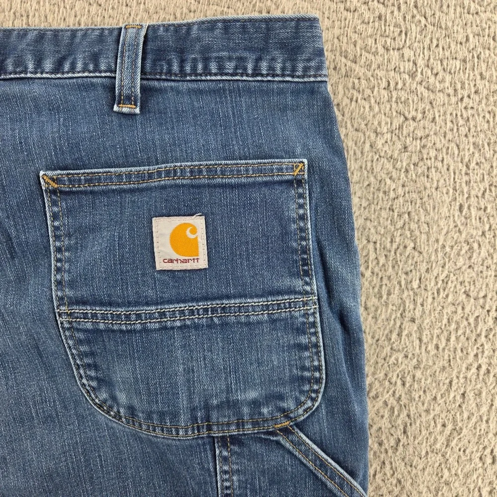 Carhartt Jeans‎ Mens 40 Relaxed Straight Rugged Flex Double Front Denim Dungaree